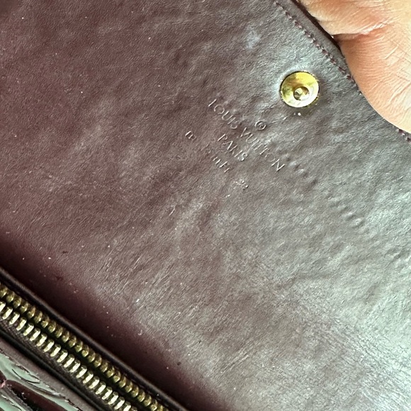 Louis Vuitton Burgundy Wallet with Signature Monogram - Picture 9 of 14